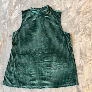 Suzy Shier Teal Sleeveless Velvet Blouse

#1381
